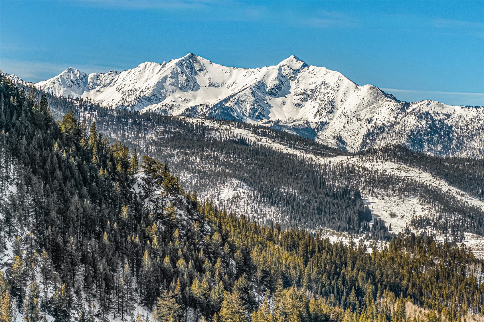23 Clearwater Way, Unit 102 Keystone, CO 80435 - Photo 34 of 47 Zoomed aerial view of Peaks 1 and 2.