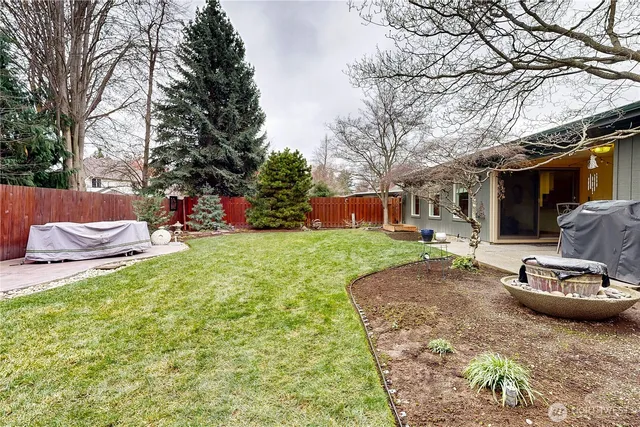 a backyard of a house