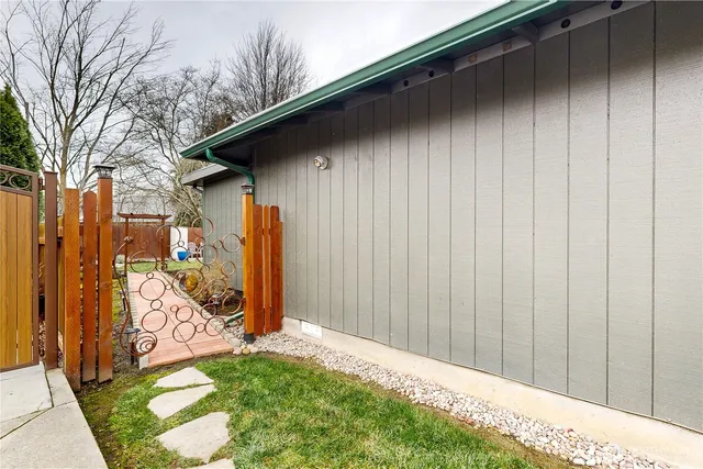 a view of a car garage of a house