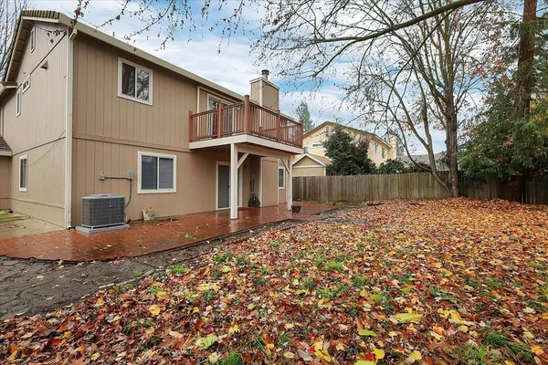 a backyard of a house