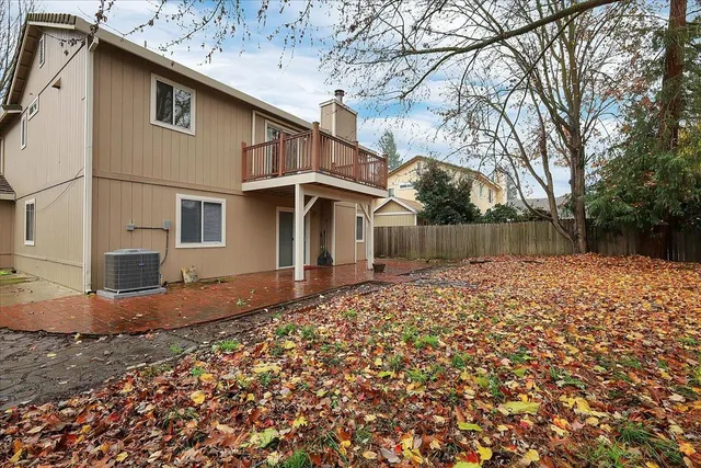 a backyard of a house