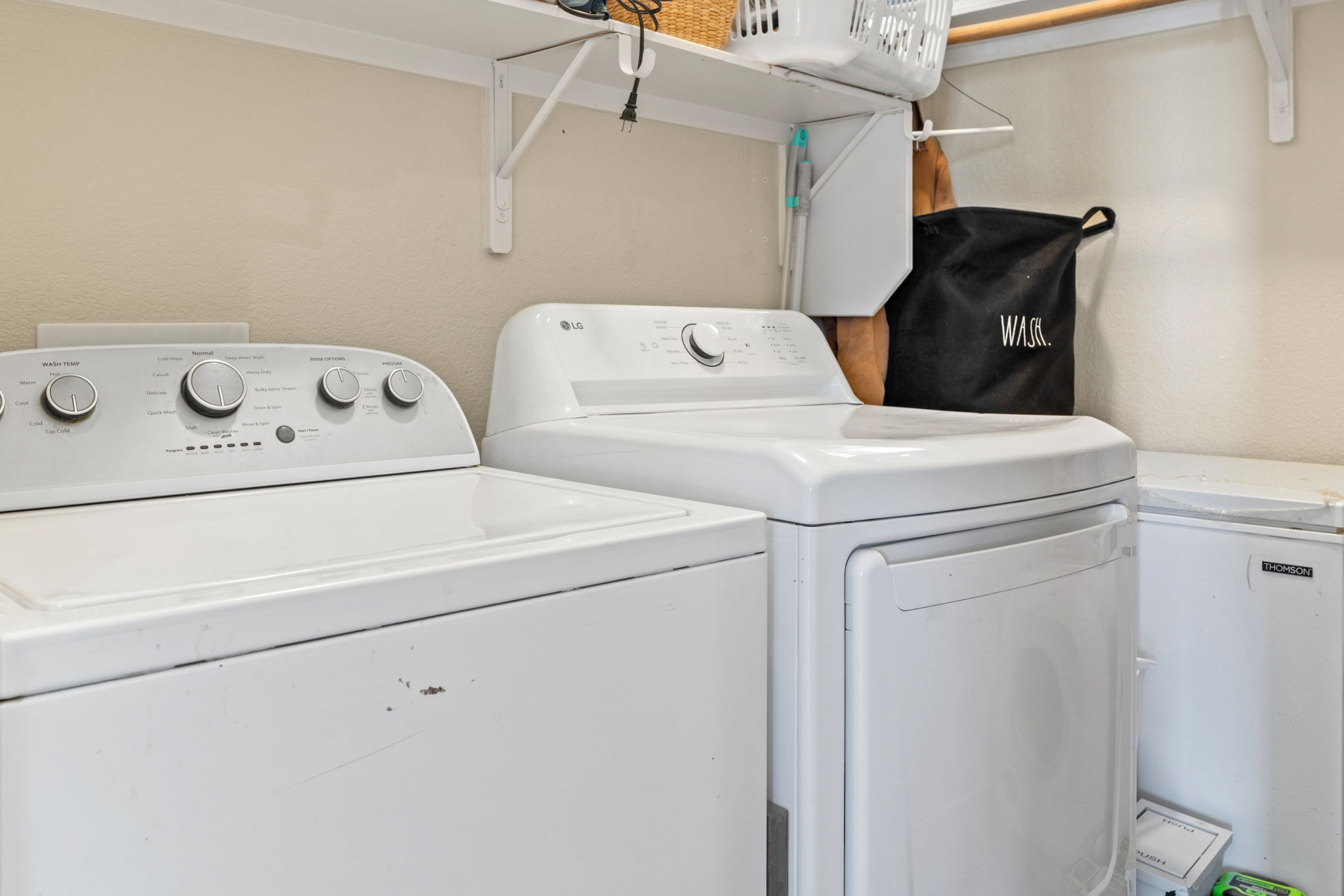 6350 Mt Sharp Road, Unit B Wimberley, TX 78676 - Photo 17 of 34 a utility room with dryer and washer
