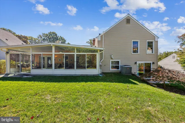 a view of backyard with green space