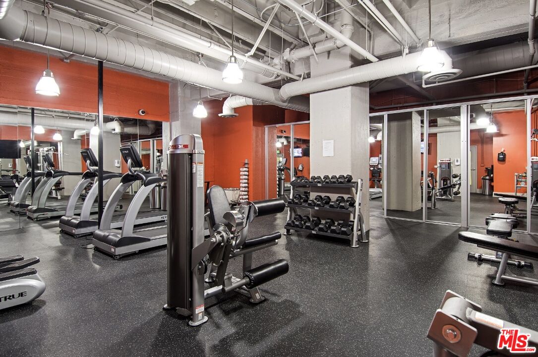 810 South Spring Street, Unit 801 Los Angeles, CA 90014 - Photo 18 of 21 a view of a room with gym equipment