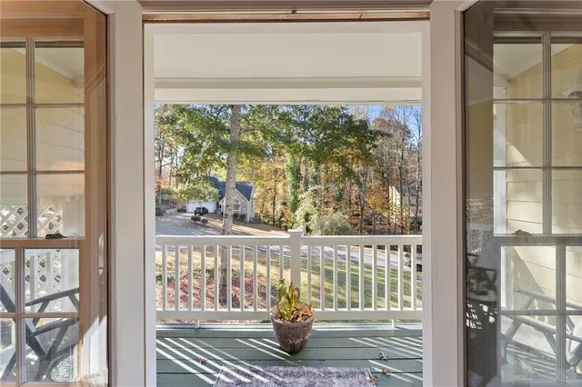 a view of a city from a window
