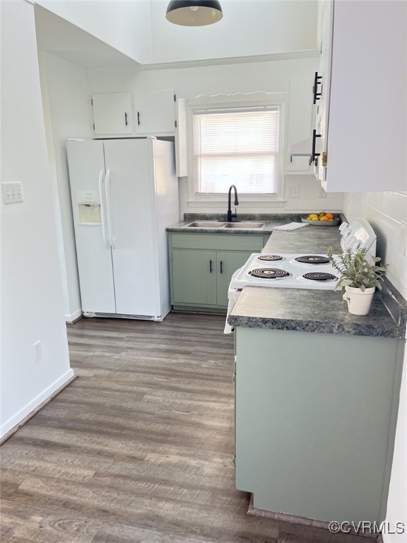 14708 Acorn Ridge Place Midlothian, VA 23112 - Photo 2 of 10 Kitchen with white cabinetry, white appliances, si