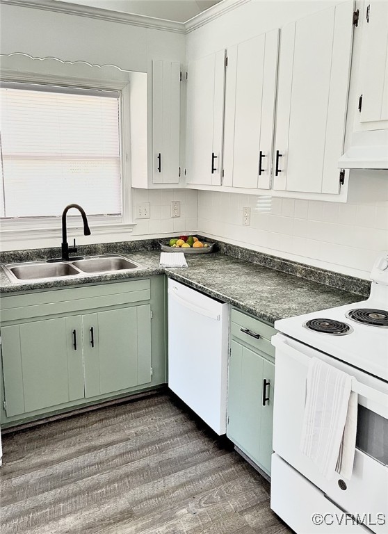 14708 Acorn Ridge Place Midlothian, VA 23112 - Photo 3 of 10 Kitchen with sink, white appliances, dark wood-typ