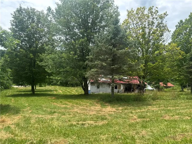 a view of a lake with houses