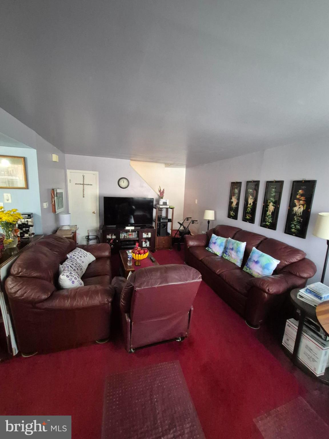 Cozy living room with inviting warmth.