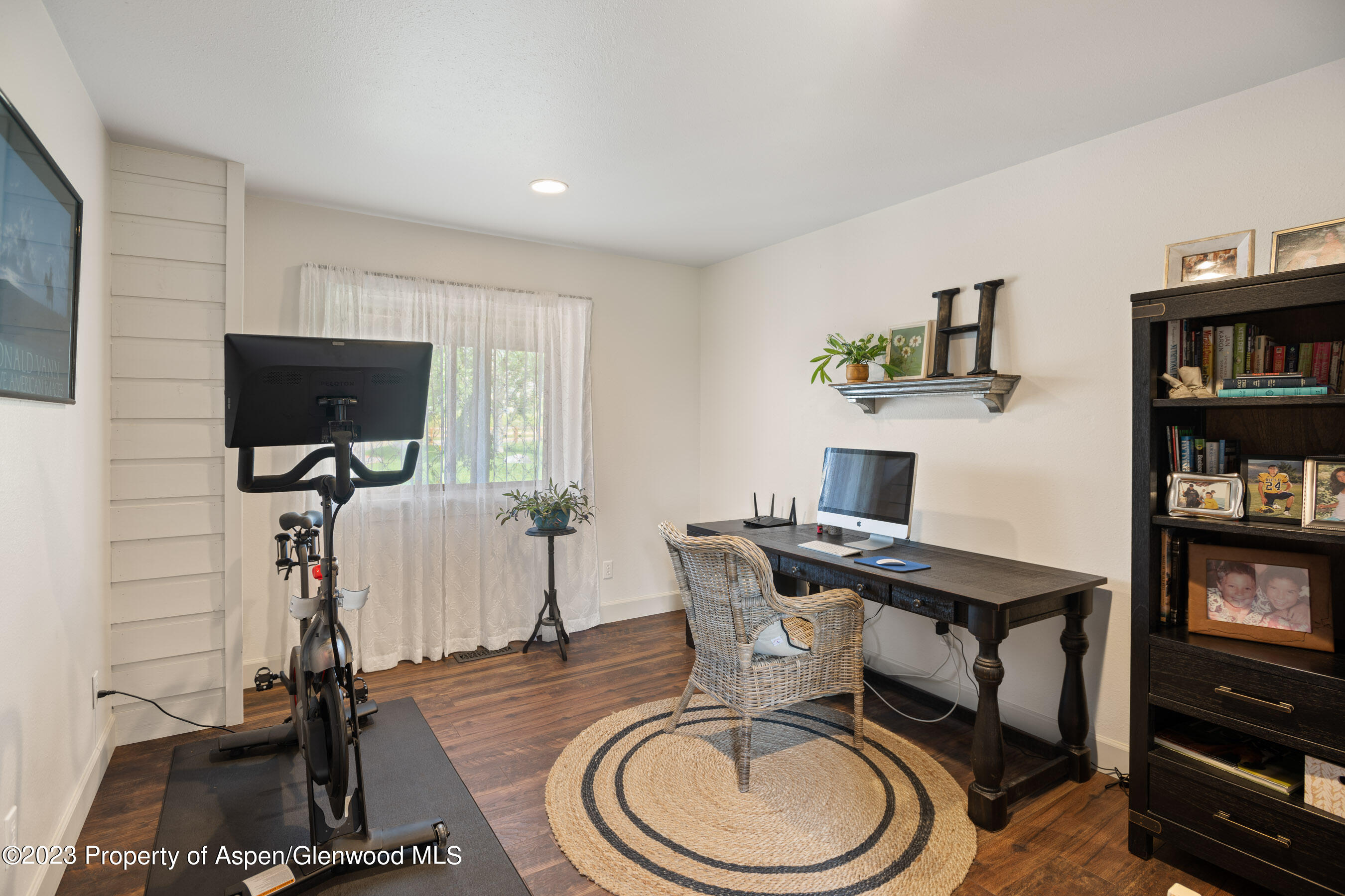 1055 County Road 225 Rifle, CO 81650 - Photo 19 of 49 a work room with furniture a bookshelf and a flat screen tv
