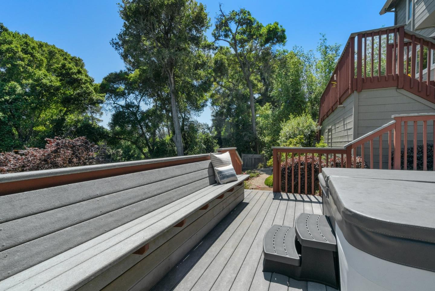 144 Victoria Lane Aptos, CA 95003 - Photo 28 of 36 a view of balcony with wooden floor and outdoor seating