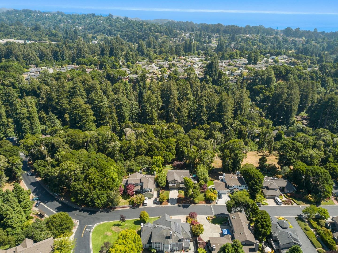 144 Victoria Lane Aptos, CA 95003 - Photo 35 of 36 an aerial view of residential houses with outdoor space and trees