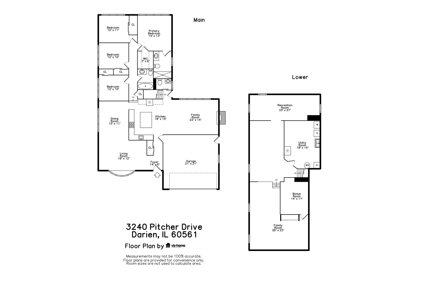 3240 Pitcher Drive Darien, IL 60561 - Photo 43 of 43 a picture of a floor plan