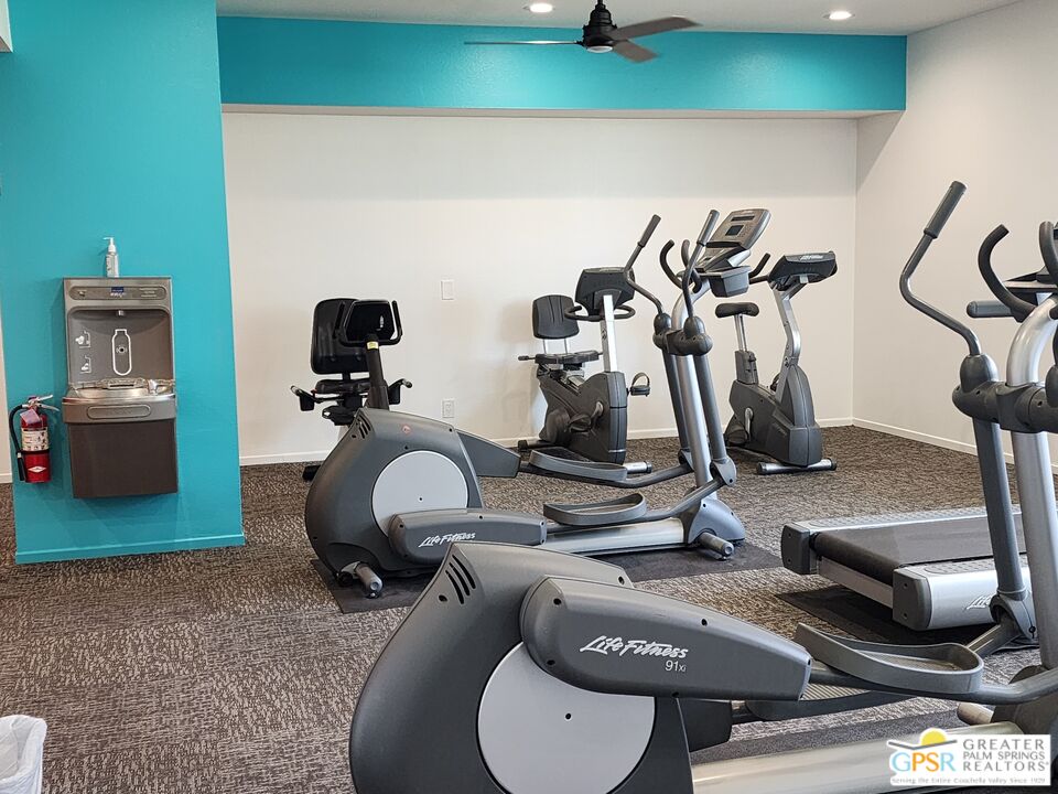2296 Paseo Del Rey Palm Springs, CA 92264 - Photo 35 of 42 a view of a room with gym equipment