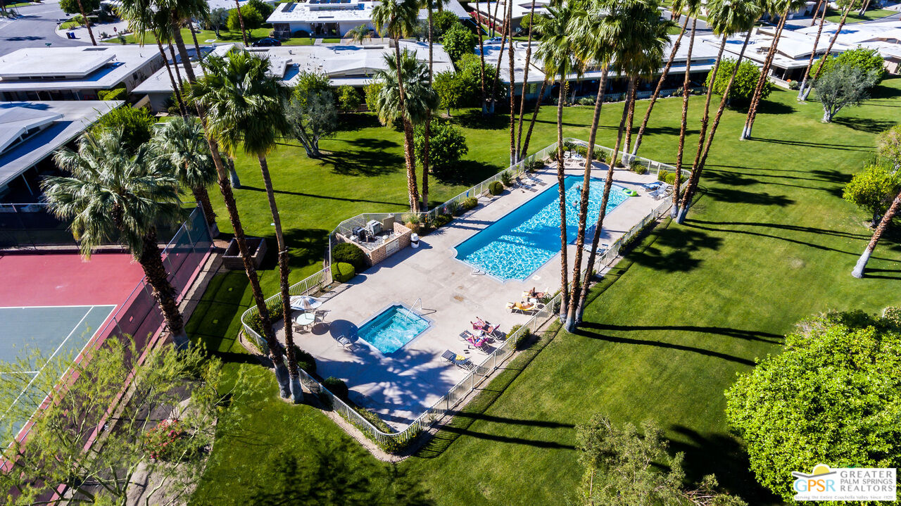 2296 Paseo Del Rey Palm Springs, CA 92264 - Photo 40 of 42 an aerial view of a houses with a yard