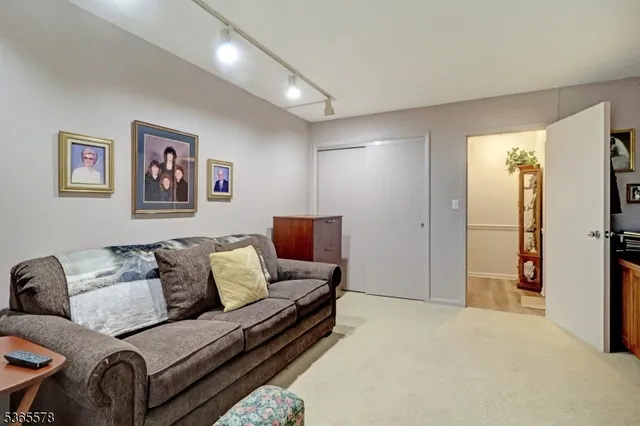 a living room with furniture and a couch