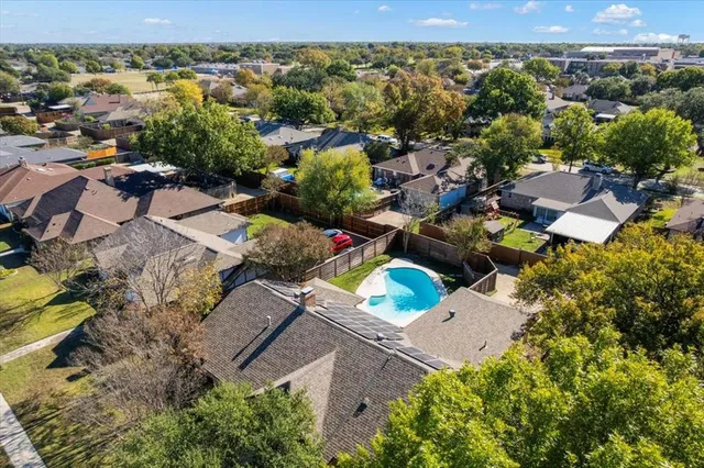 an aerial view of multiple house