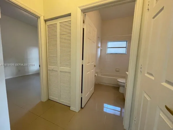 a bathroom with a tub