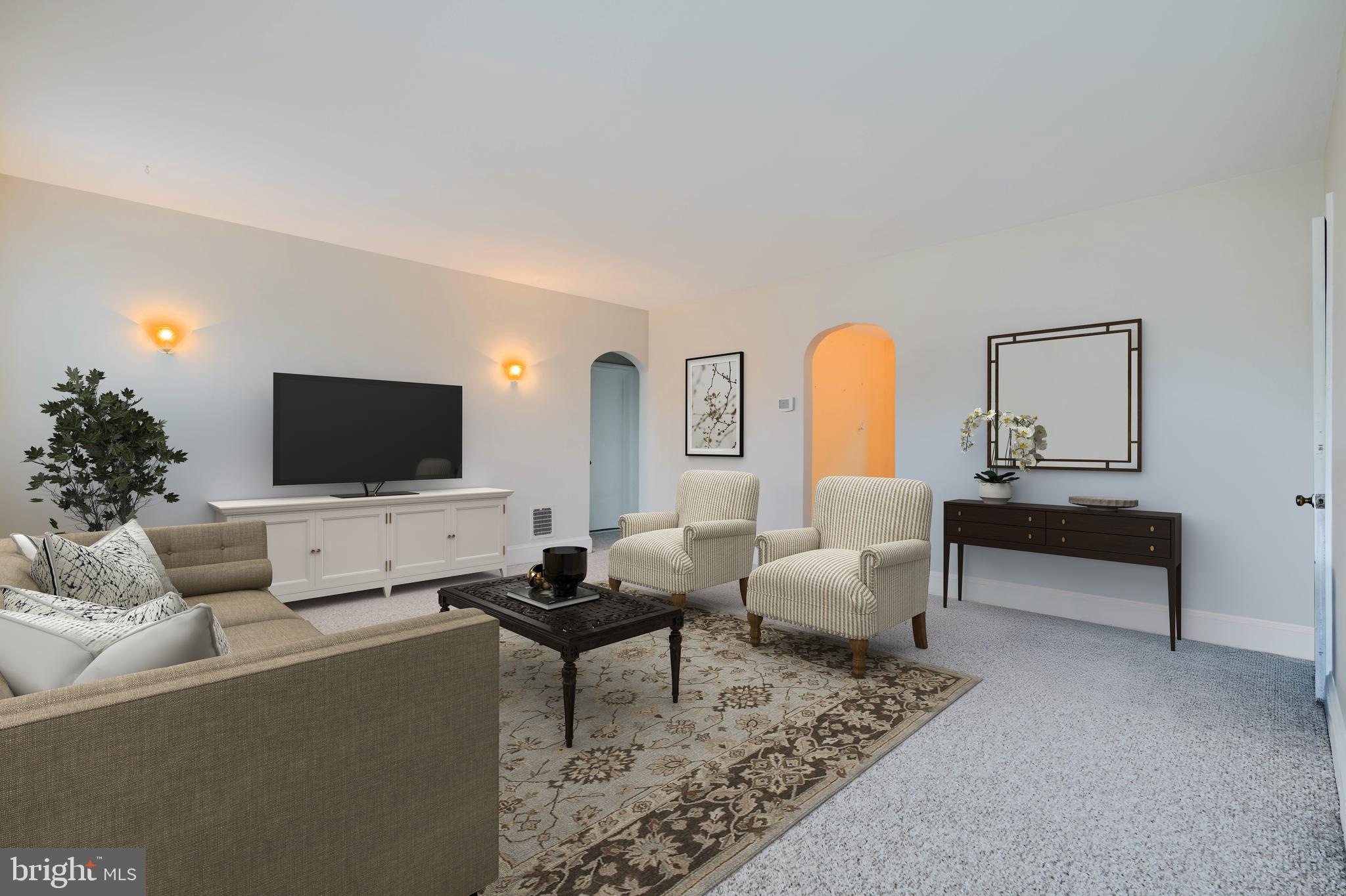 3119 White Way Road Baltimore, MD 21219 - Photo 5 of 41 a living room with furniture and a flat screen tv