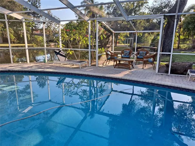 a view of outdoor space with seating area