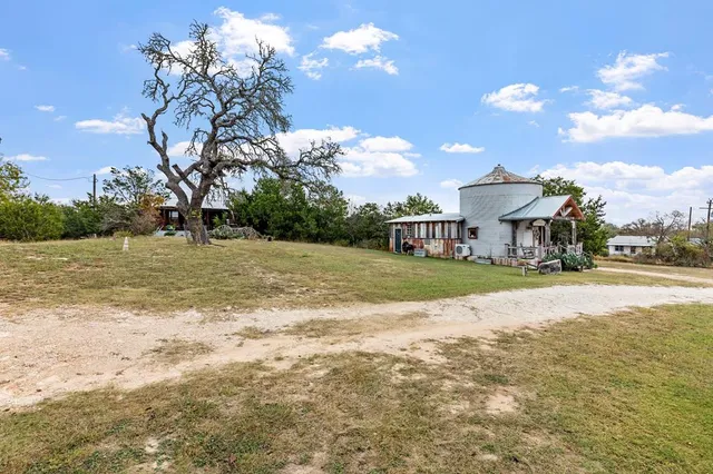 a potted plant sitting in front of a door