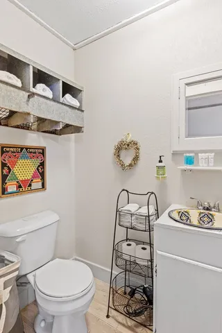 a view of a yard with swimming pool and trees