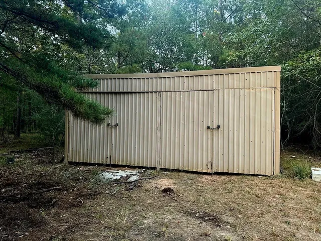 a backyard of a house