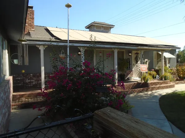 a view of a house with patio