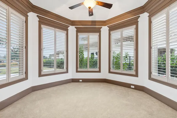 an empty room with a window