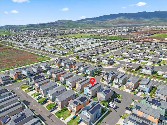 a view of city and mountain