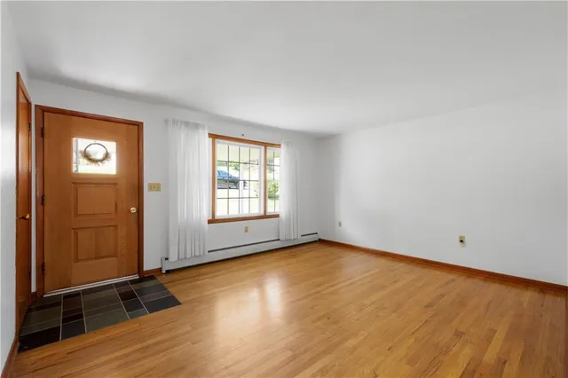 an empty room with window