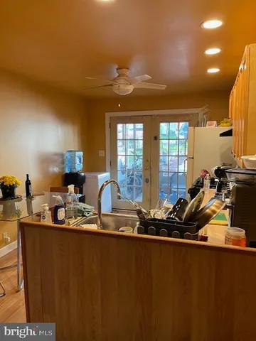 a room with gym equipment