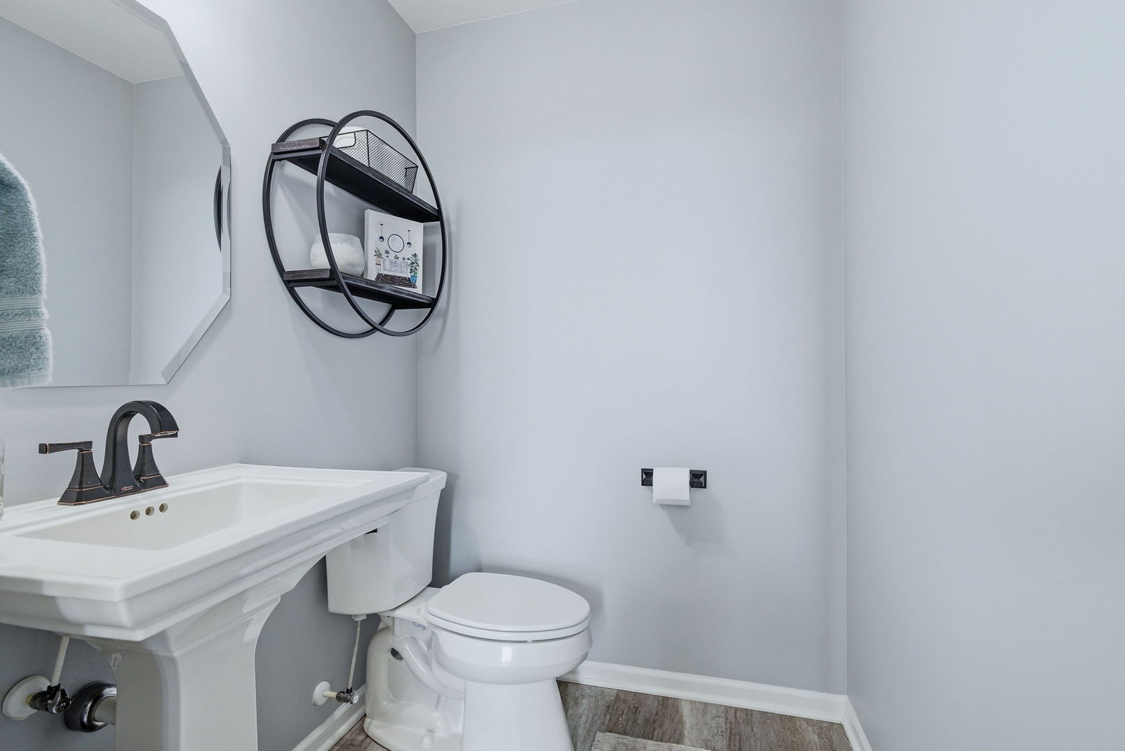 16436 Wheatgrass Street Lockport, IL 60441 - Photo 10 of 23 a bathroom with a toilet a sink and a mirror