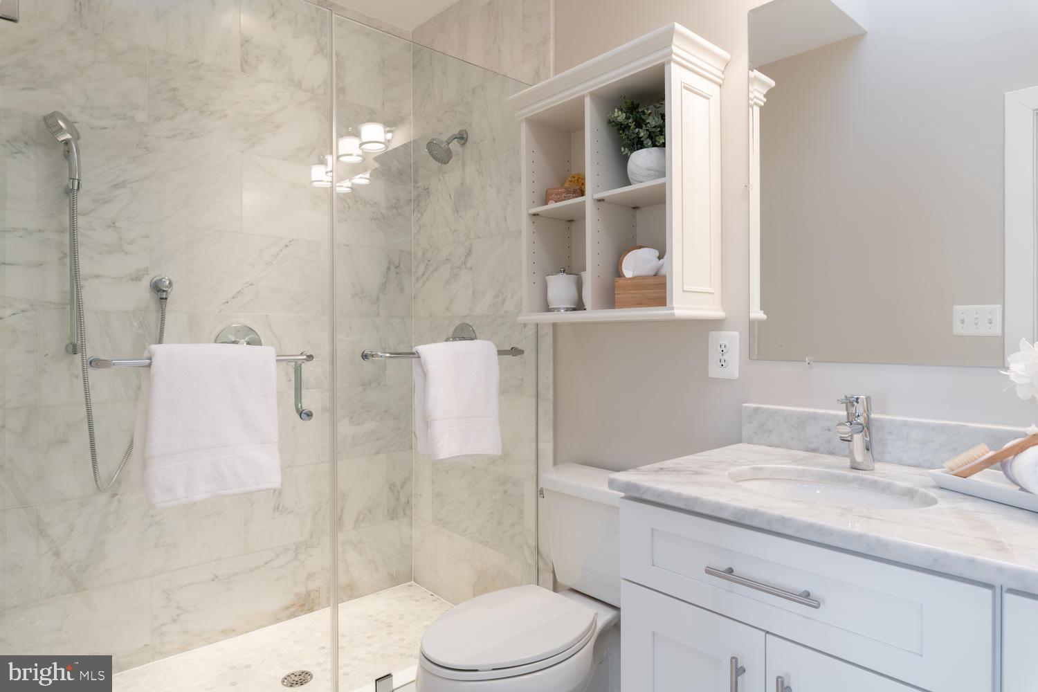 4110 3rd Street Northwest Washington, DC 20011 - Photo 19 of 47 Gorgeous Spa Shower w Frameless Glass Enclosure
