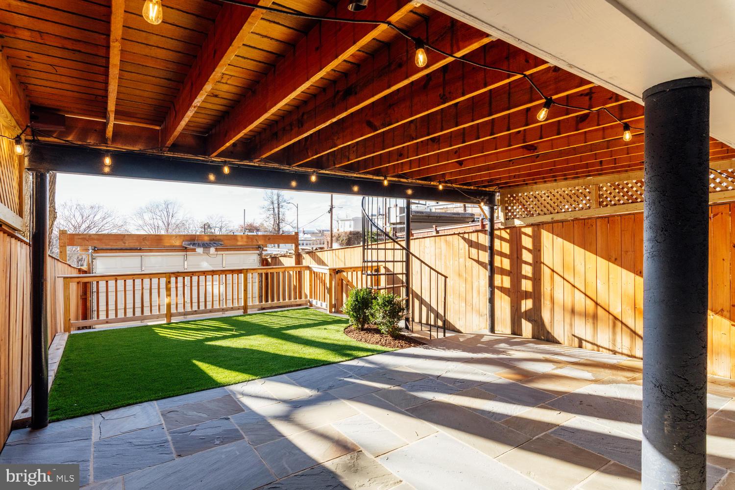 4110 3rd Street Northwest Washington, DC 20011 - Photo 36 of 47 Custom Flagstone Patio & Steel Reinforced Deck