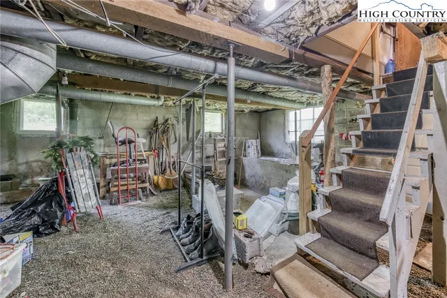 a view of a livingroom with wooden floor