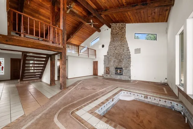 a view of a water heater room with a garage