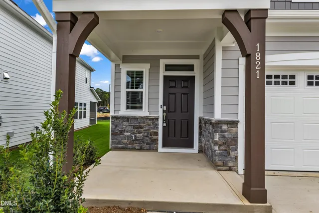 a view of house and front door