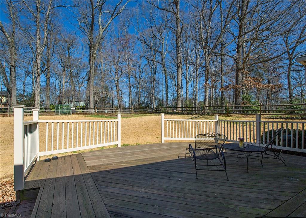3333 Nottingham Road Winston-Salem, NC 27104 - Photo 25 of 25 Sunny, spacious deck with adjacent brick patio.