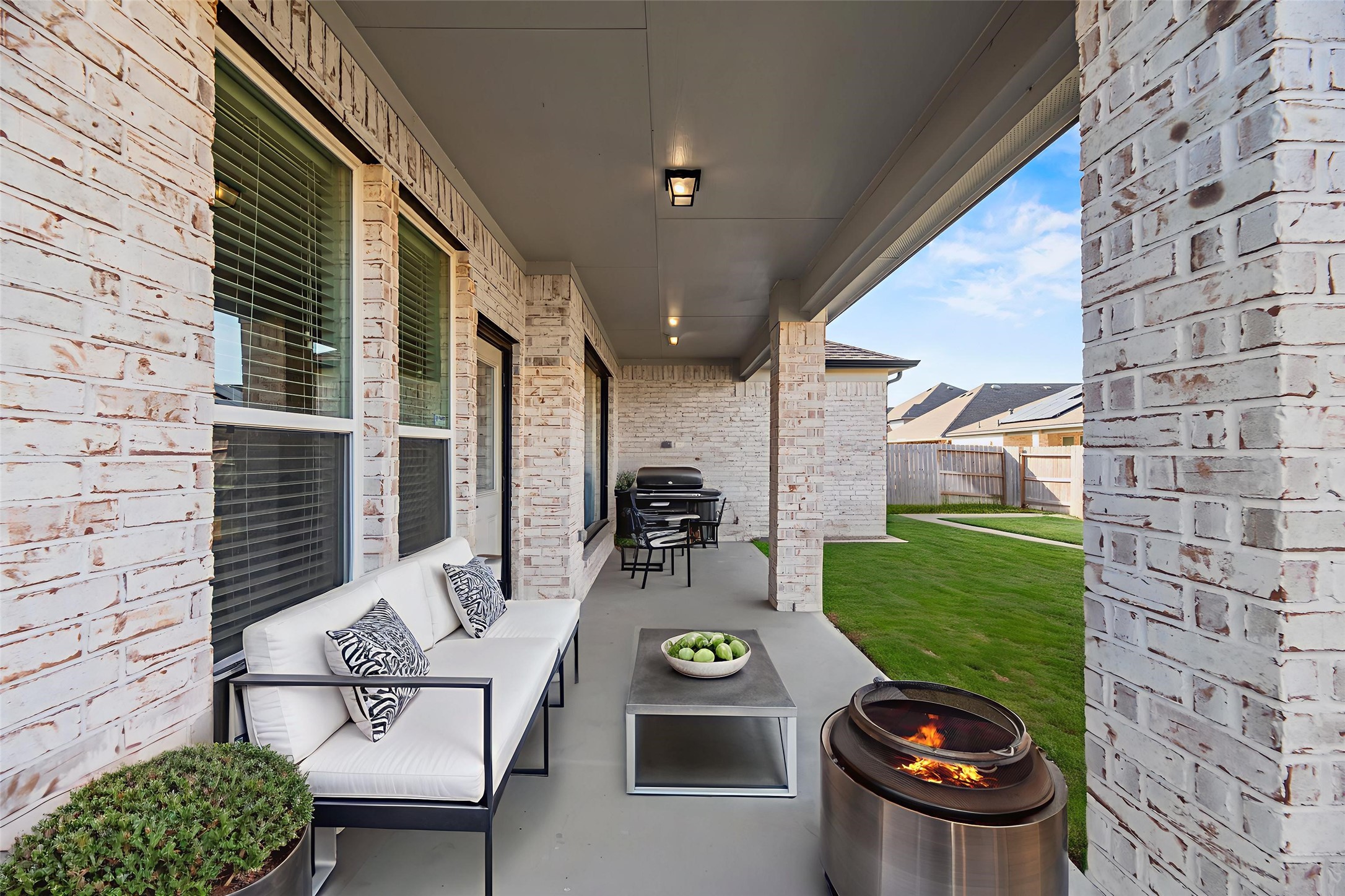 1600 Del Sol Rdg Lane Katy, TX 77493 - Photo 22 of 28 Take a closer look at the covered patio, ideal for relaxing and enjoying the outdoors. Virtually staged so you can imagine the possibilities.