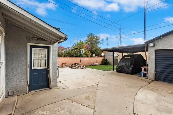 a view of parking area and car parked