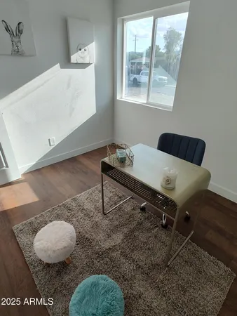 a living room with a window