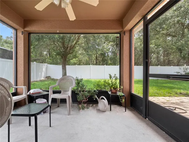 a outdoor space with furniture