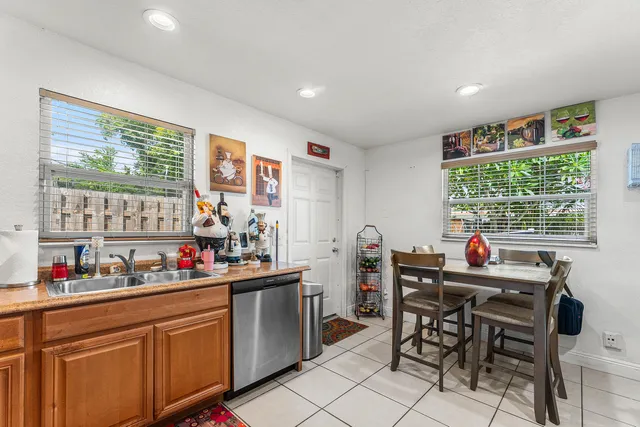 a bed room with a bed and a walk in closet