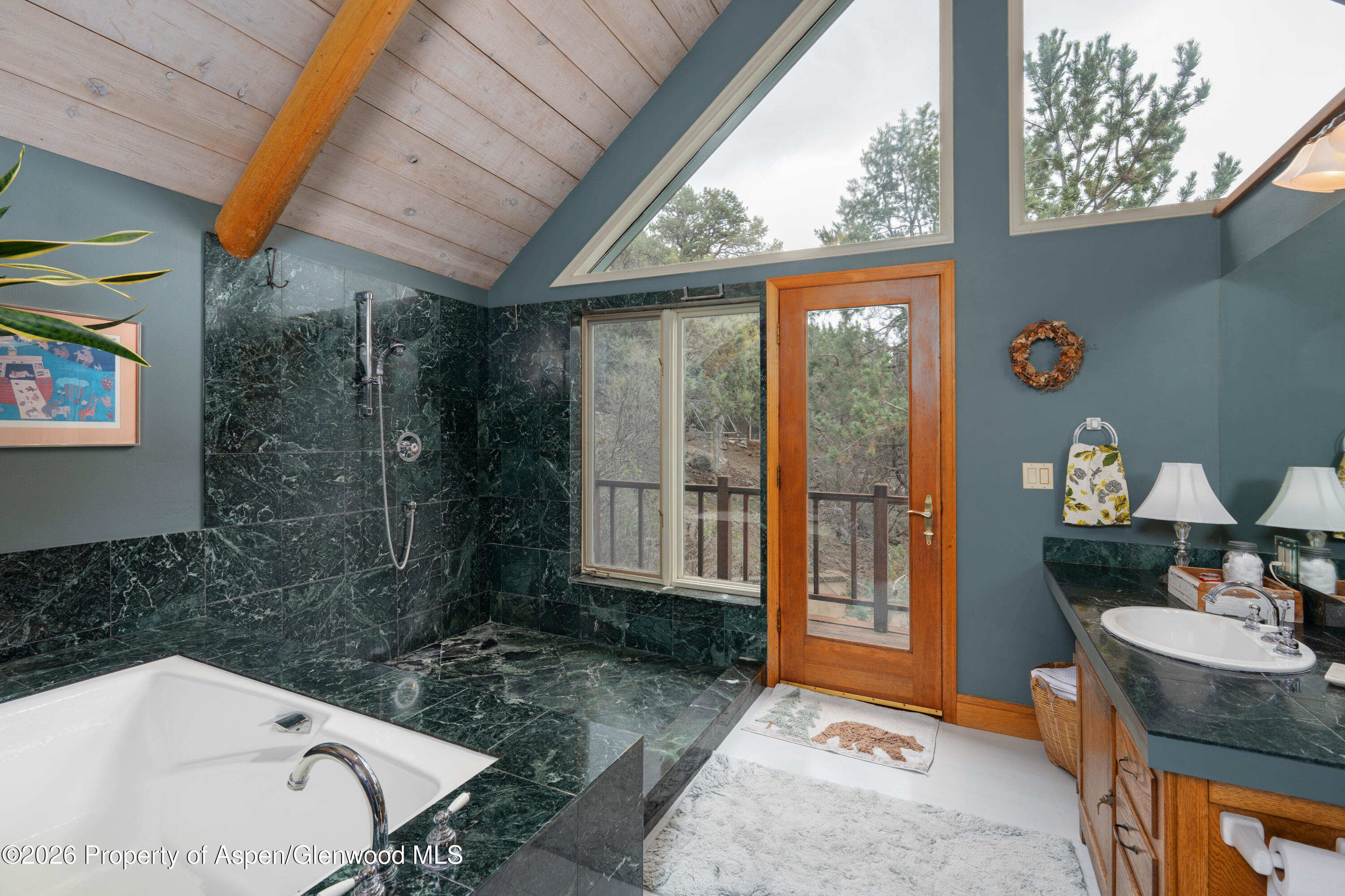 422 Sopris Creek Road Basalt, CO 81621 - Photo 18 of 50 Upstairs Bathroom with Tub Views