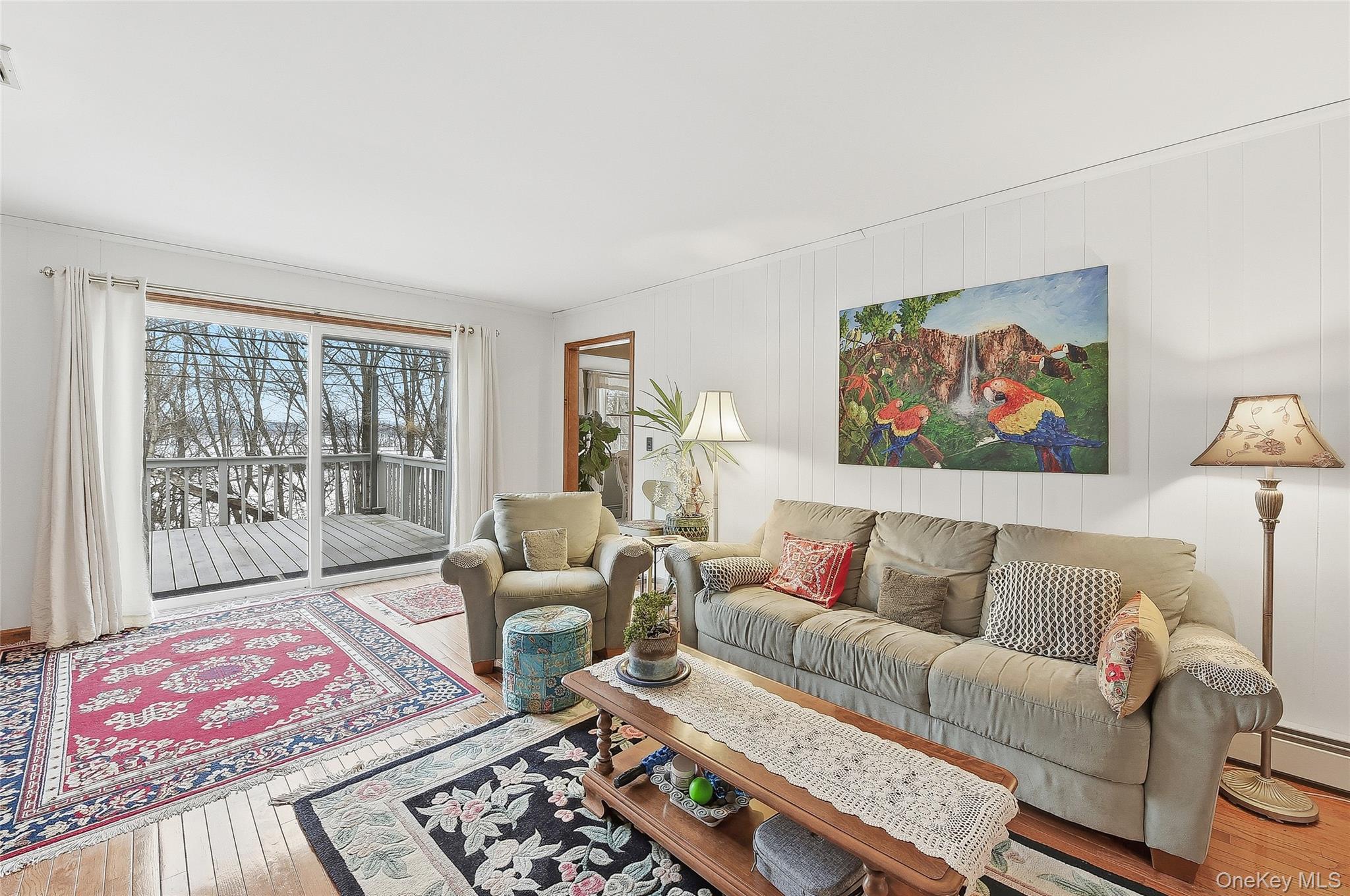 183 High Meadows Road Walden, NY 12586 - Photo 18 of 44 Living area featuring wood finished flooring and sliding glass doors out to a deck