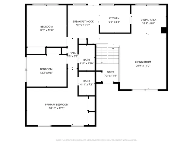 a picture of a hallway with white walls