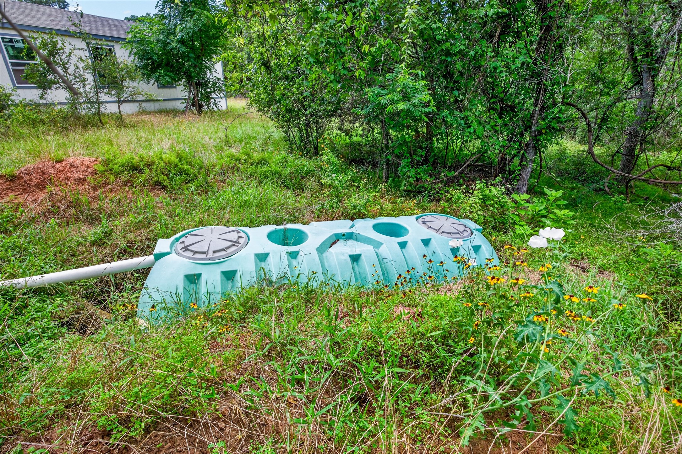 266 Beaver Road Elgin, TX 78621 - Photo 16 of 40 A well-maintained septic system is discreetly nestled within a verdant, naturally landscaped yard.