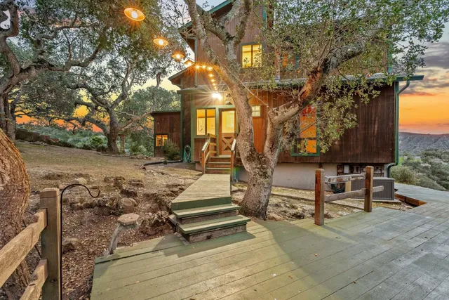 a view of a bench in a yard