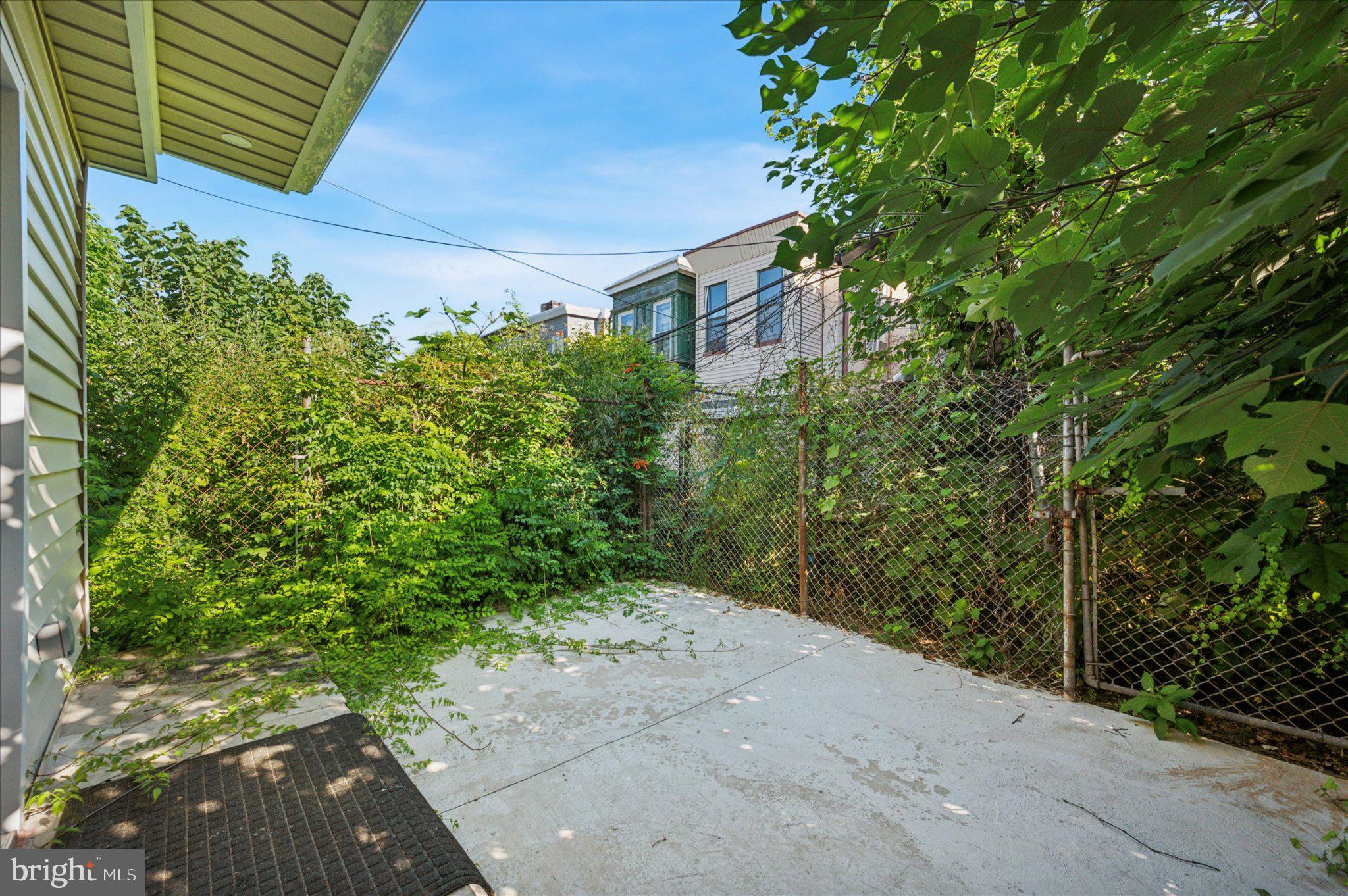 3026 Page Street Philadelphia, PA 19121 - Photo 22 of 24 a backyard of a house with lots of green space
